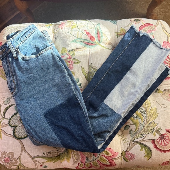 Universal Thread Patchwork Blue Jeans - Picture 1 of 8